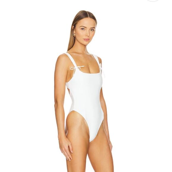 NWT Tularosa Giovanna One Piece Ivory swimsuit cut out bathing suit Revolve XL - Picture 2 of 8